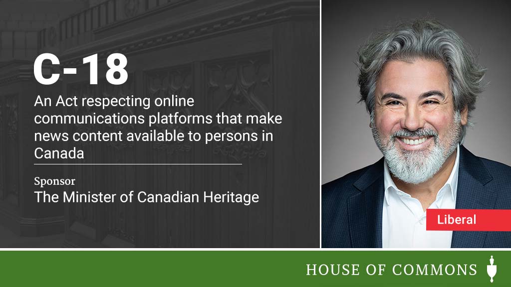 Bill C-18: An Act respecting online communications platforms that make news  content available to persons in Canada