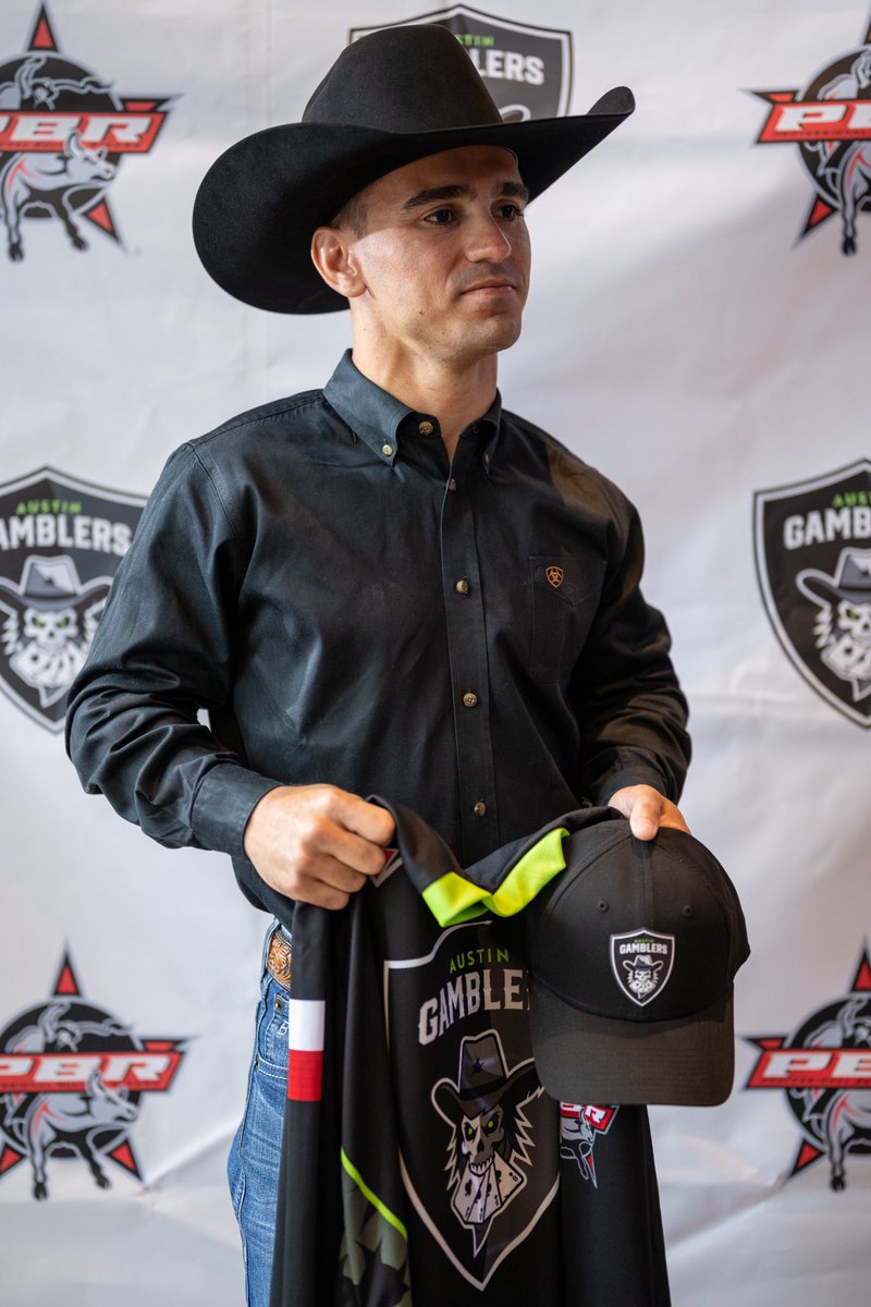 Austin_Gamblers's tweet photo. Last week, @JoseVitorLeme7 celebrated a milestone in his bull riding career when he became the first ever draft pick for the PBR Team Series. Check out some special moments from the #PBRDraft. 

#ATXgamblers #DealMeIn #LetsRide #buckingbulls #cowboys #PBR #TeamSeries https://t.co/j5pgaUy5qU