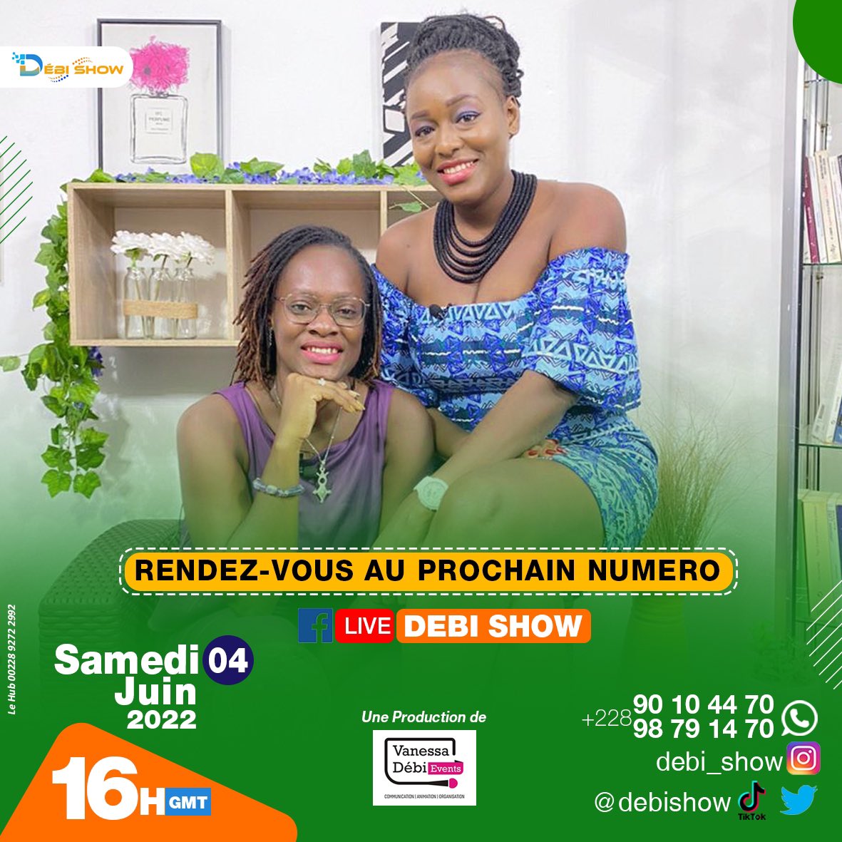 Bonsoir ici ☺️
Retrouvez nous dans un nouveau numéro ce samedi 4 Juin. 

#debishow 👇🏽
facebook.com/ledebishow/
#TgTwittos