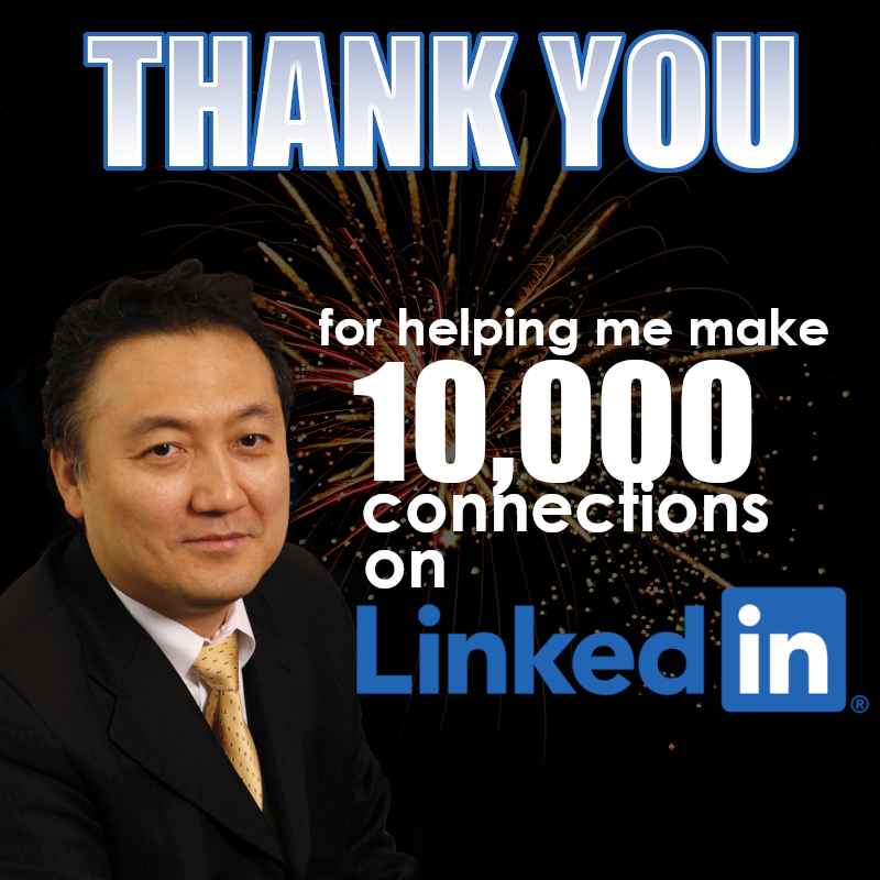 I am honored to have made 10,000 connections on LinkedIn. Thank you to all of you who have connected with me on LinkedIn &amp; I invite those of you who haven't connected with me on LinkedIn yet to look me up and make a connection.