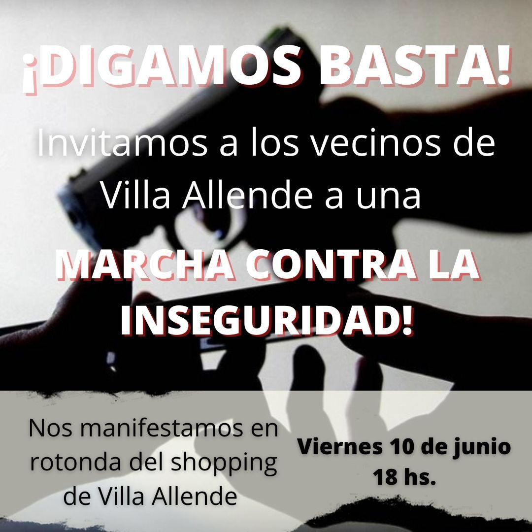 SuGarciaVA's tweet photo. En #VillaAllende los vecinos necesitamos colaboración para poder circular y vivir mas tranquilos. Los hechos delictivos se han hido acrecentando con mucha magnitud.Nos unimos para que nos escuchen! @LAVOZcomar @Cadena3Com @gobdecordoba @radiomitrecba https://t.co/yV0aCKmdgb