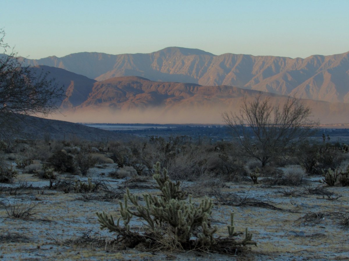 The weather station on the south end of the valley recorded wind gusts of over 73 mph on the valley floor during last weekend's wind event. A seemingly endless dust cloud could be seen coming out of Coyote Canyon due to more disturbed soil, from frequent flash flood events.