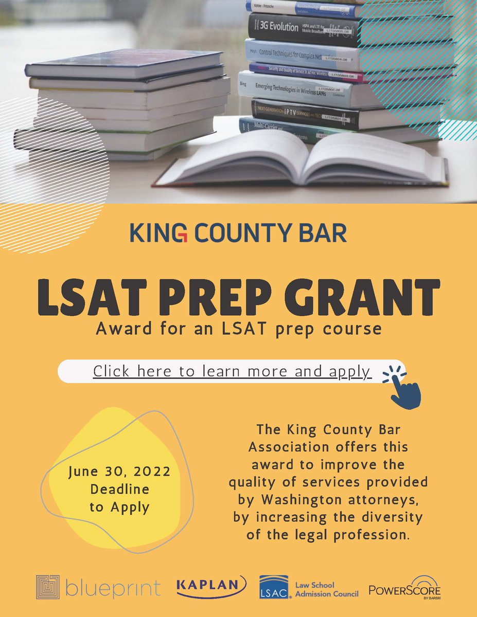 Apply for a KCBA LSAT Prep Grant today! kcba.org/.../LSAT-Prepa… #lawyers #LSAT #KCBA #diversity