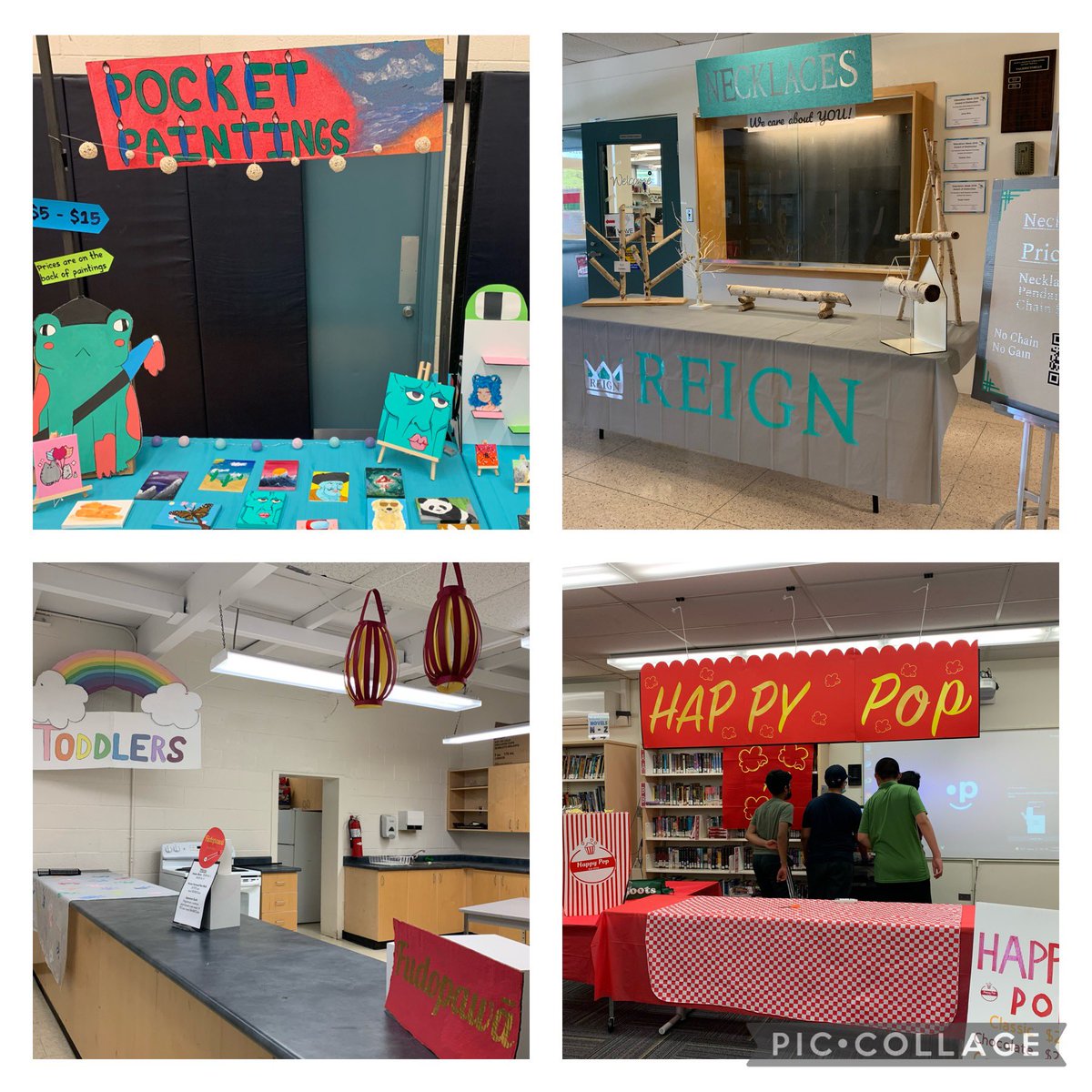 cdubsdaddy's tweet photo. Trade Show 2022 Storefronts are ready for customers @AllanAMartinPS tomorrow!!! The Ss outdid themselves with some over the top displays! Huge shout outs to @MsAGrewal1 @PatrickBlasco2 @MsCull1 Mr. Bell and Mr. Jagiello for giving their time and energy to help our Ss @PeelSchools https://t.co/cf3VNgIDtI