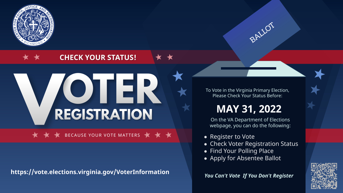 🗓️Hey Virginia Voters‼️ Today (May 31) is the last day to register to vote or update an existing registration before the upcoming election. 
 
Have you registered to vote? Is your voter registration status current? Not sure? #CheckYourStatus: vote.elections.virginia.gov/VoterInformati…
#yourvote2022