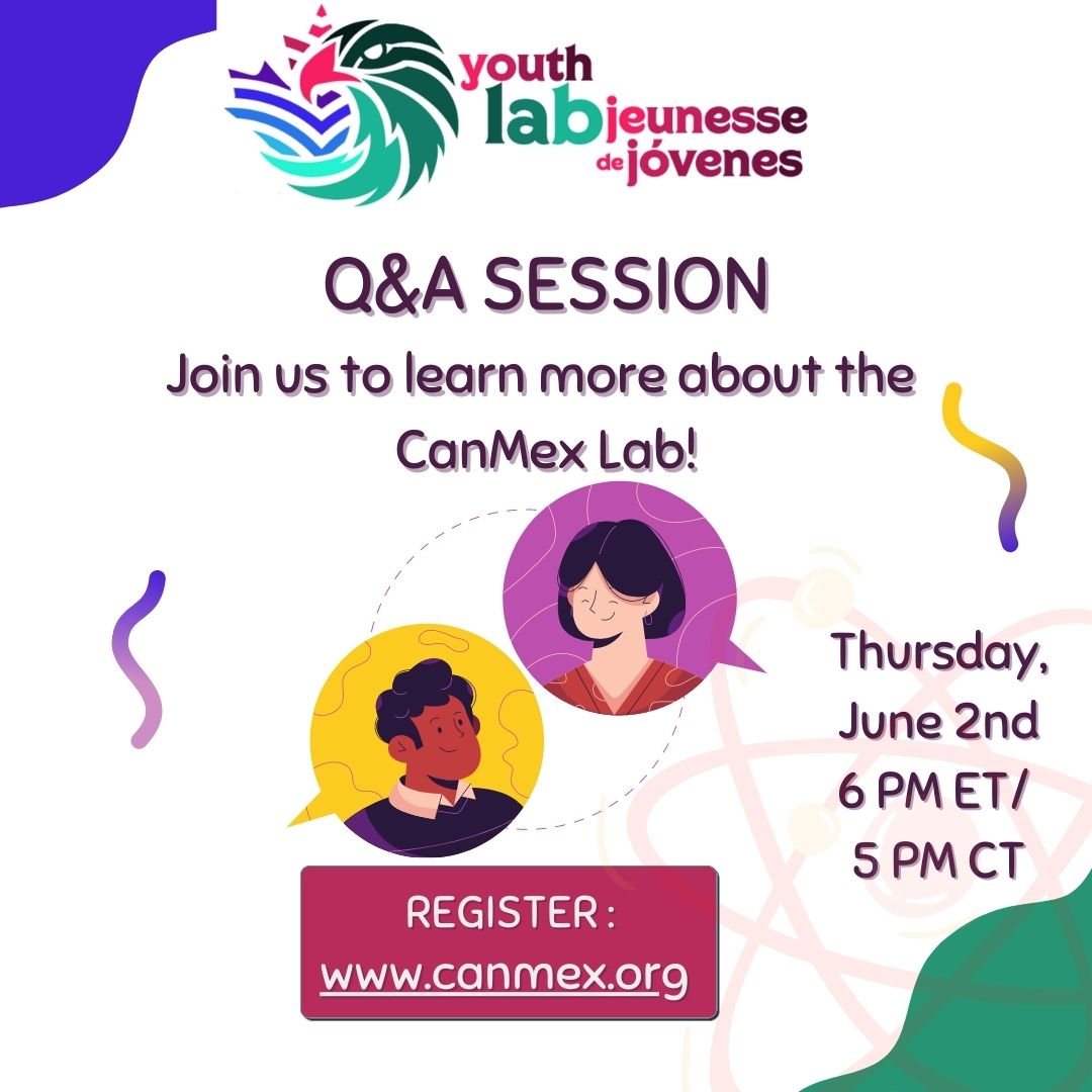 canmexlab's tweet photo. ¿Quieres sabes más acerca del Lab de jóvenes? Regístrate para la sesión informativa
Do you want to know more about the Lab? Register for the information session
Tu veux en savoir plus sur le Lab? Inscrivez-vous à la séance d'information sur notre site Web https://t.co/jhBYcFvAsc https://t.co/h5DN9kDXoY