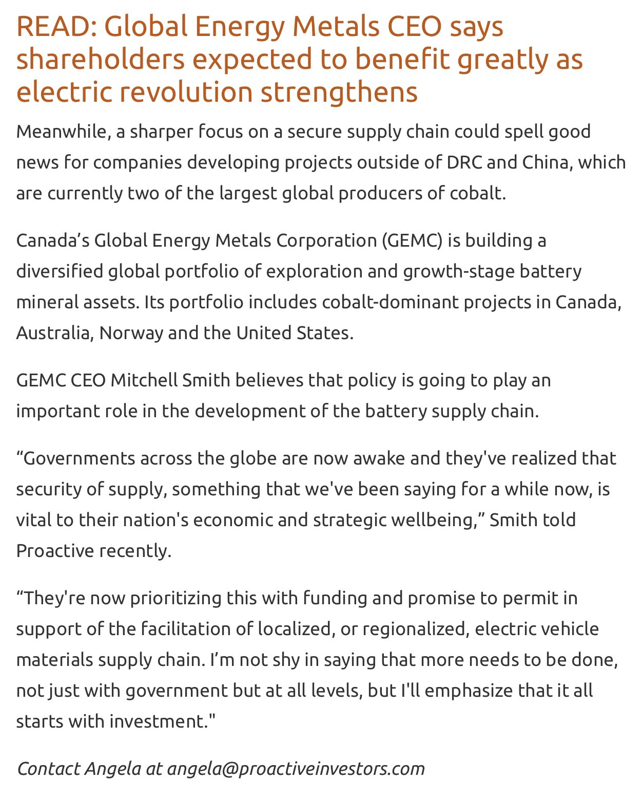 Global Energy Metals Corp. (TSXVGEMCOTCQBGBLEF) on Twitter "Global