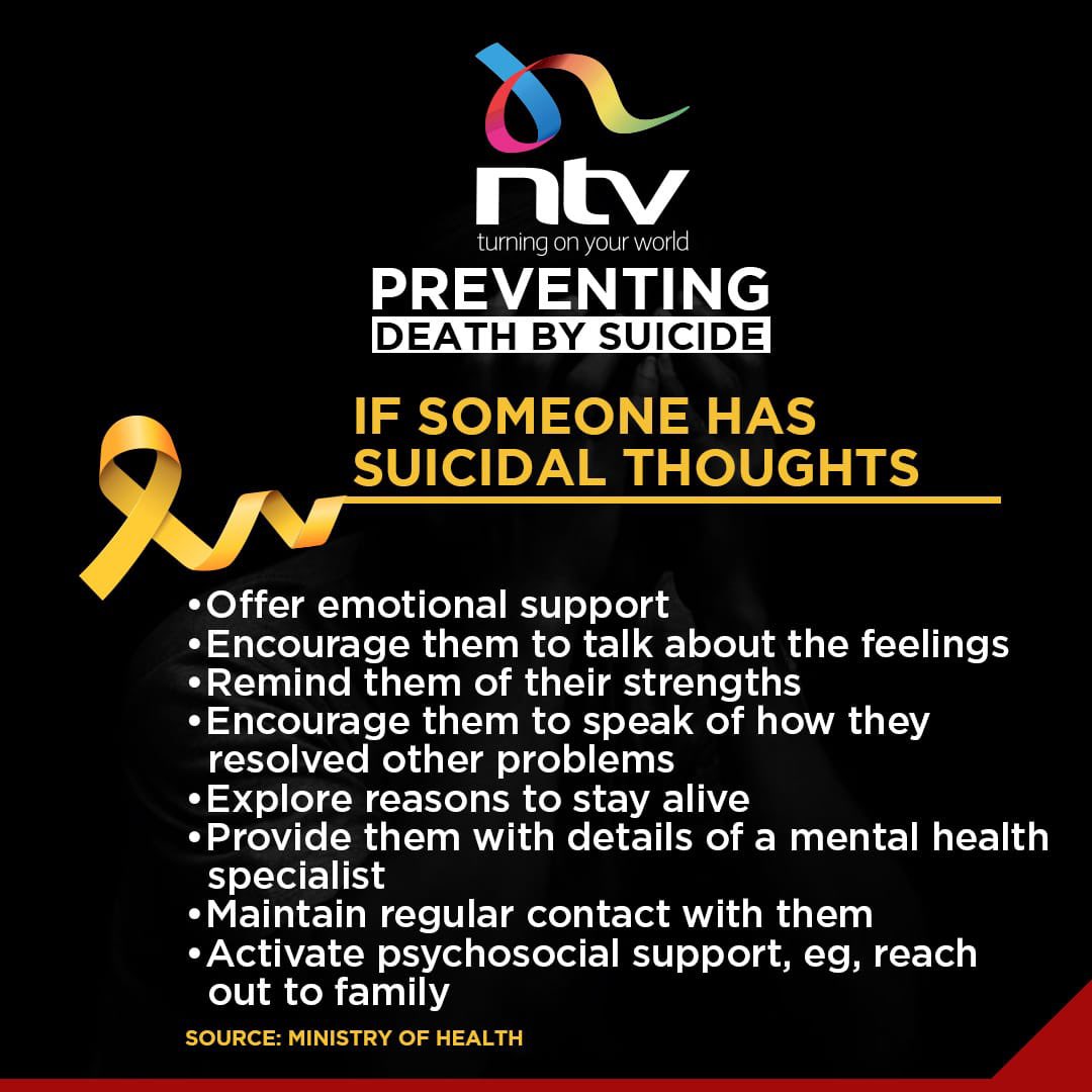 omollo_eunice's tweet photo. Suicide prevention: courtesy @ntvkenya @MOH_Kenya https://t.co/iD9xvJ59wB