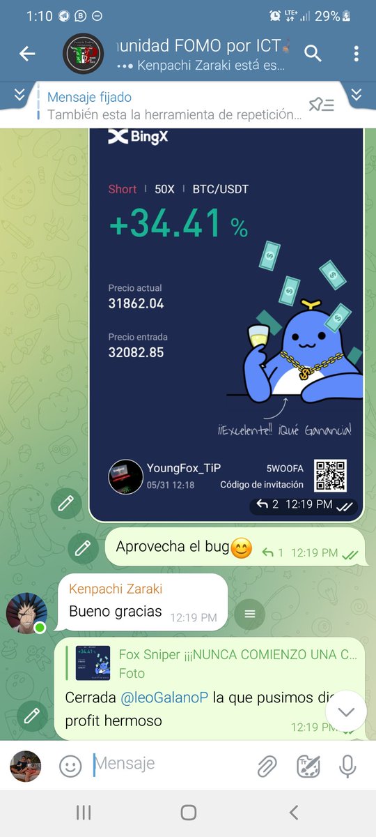 tip_fox's tweet photo. Los muchachos del curso de #tradinginstitucional sacando bellos #PROFIT 
#btc #academia https://t.co/sSFRpboFoq