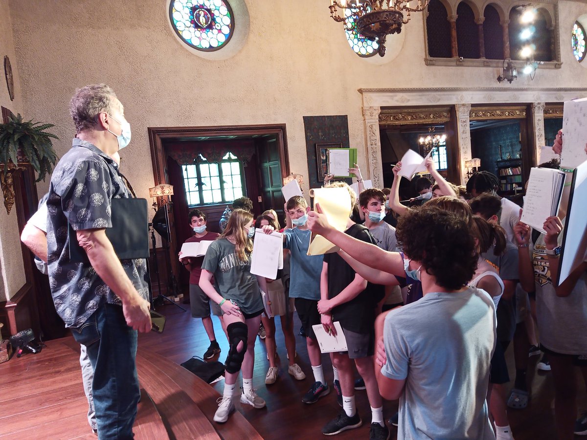 8th grade enjoying a guest speaker and trip to Caramoor