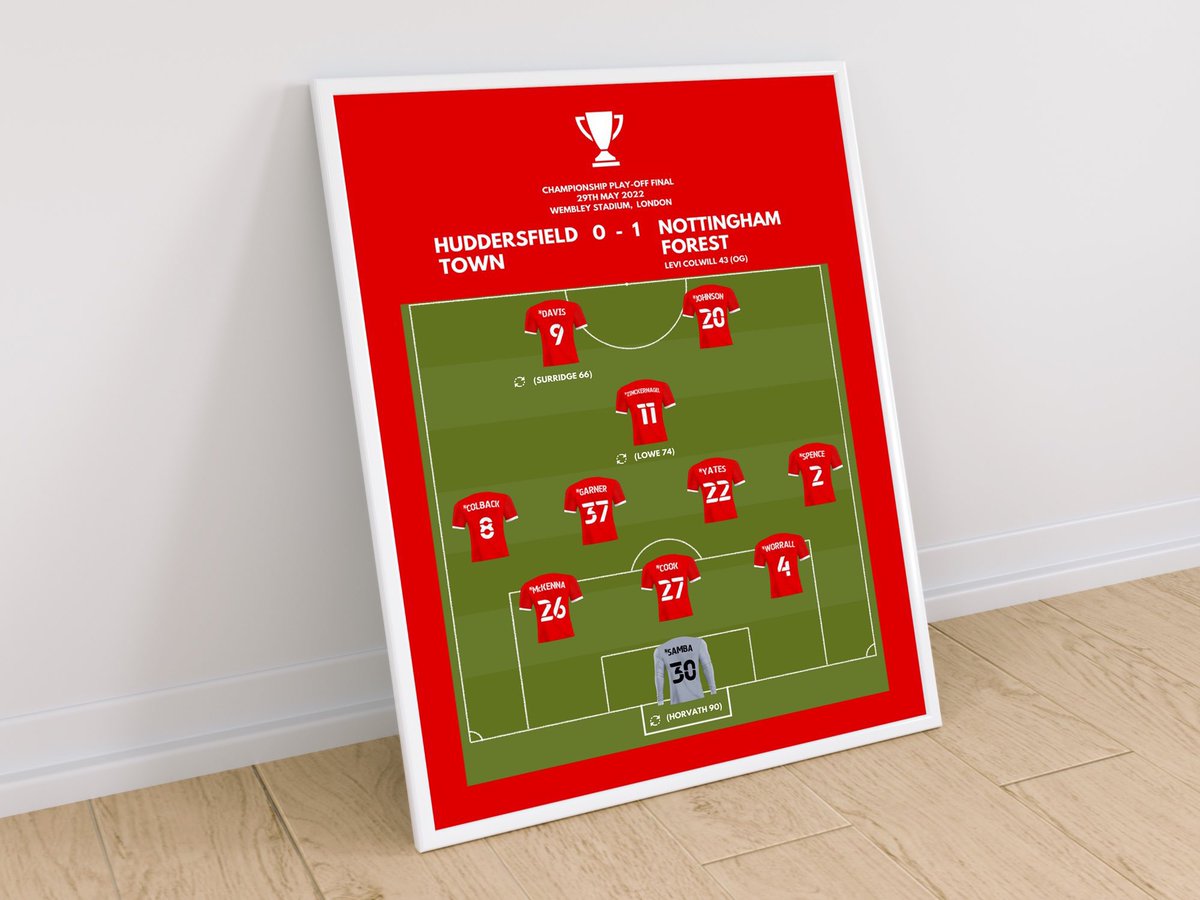 Who’d like this A3 framed print from Sunday’s Play-off final victory? Make sure you’re following us and <a href="/sporting_iconic/">Iconic Sporting Moments</a> and don’t forget to RT this tweet to enter. 
We’ll announce the lucky winner Friday evening at 8pm. Good luck!! #nffc