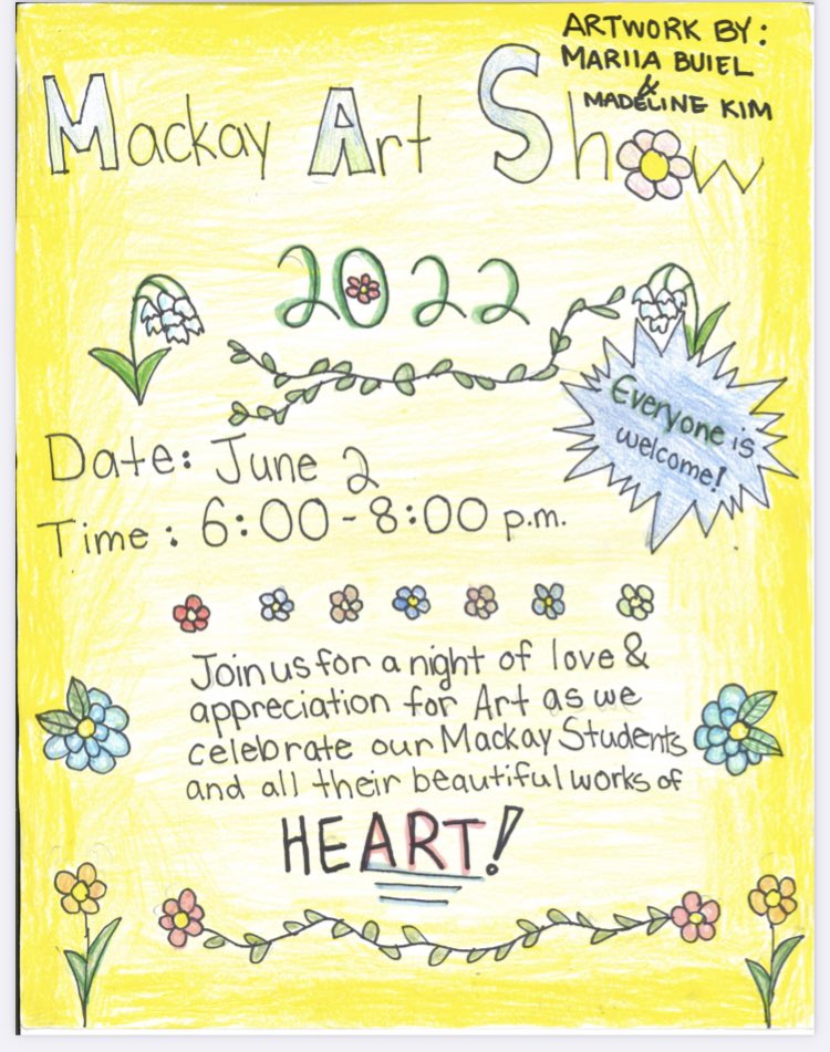 BBH_Yoo's tweet photo. Mackay Art Show is this Thursday, June 2nd! Please come and join us! #TeamMackay https://t.co/M4jVzwzb0I