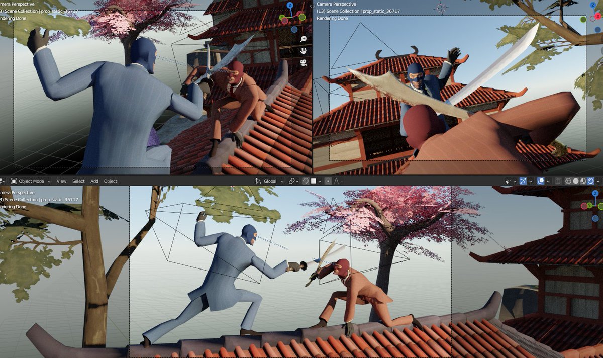 zoy_0x's tweet photo. WIP today... setup mostly complete with initial poses and cameras. This will be the first in a series of renders I'll be making.
Spy vs. Spy, Dance of Knives, Suijin
#savetf2
#tf2spy
#BLUspy
#REDspy https://t.co/RCYMaKb8aI