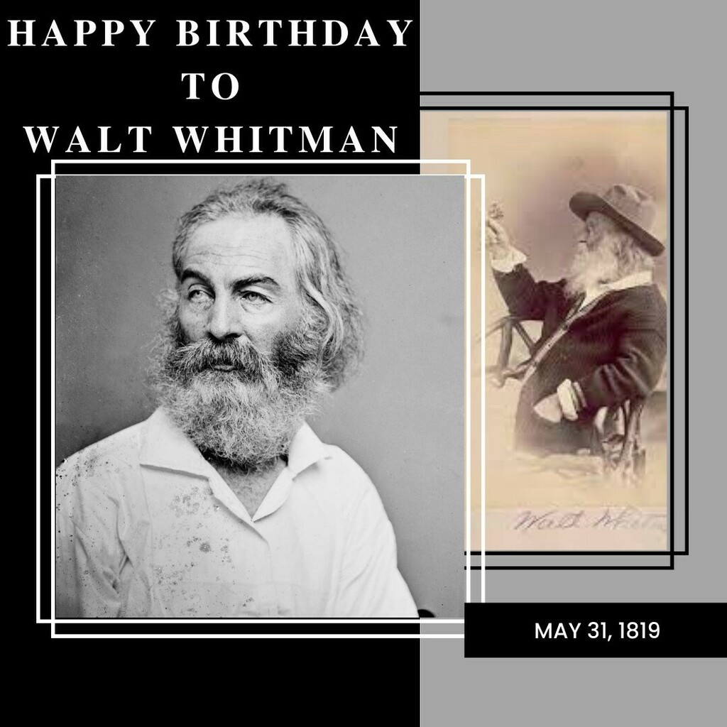 Lehigh Special Collections would like to wish a happy birthday to poet Walt Whitman, who celebrates his 203rd birthday in 2022. Whitman is known across the world as an innovator in free verse poetry and as a powerful voice in support of outsiders from a … instagr.am/p/CePCL8oJsoM/