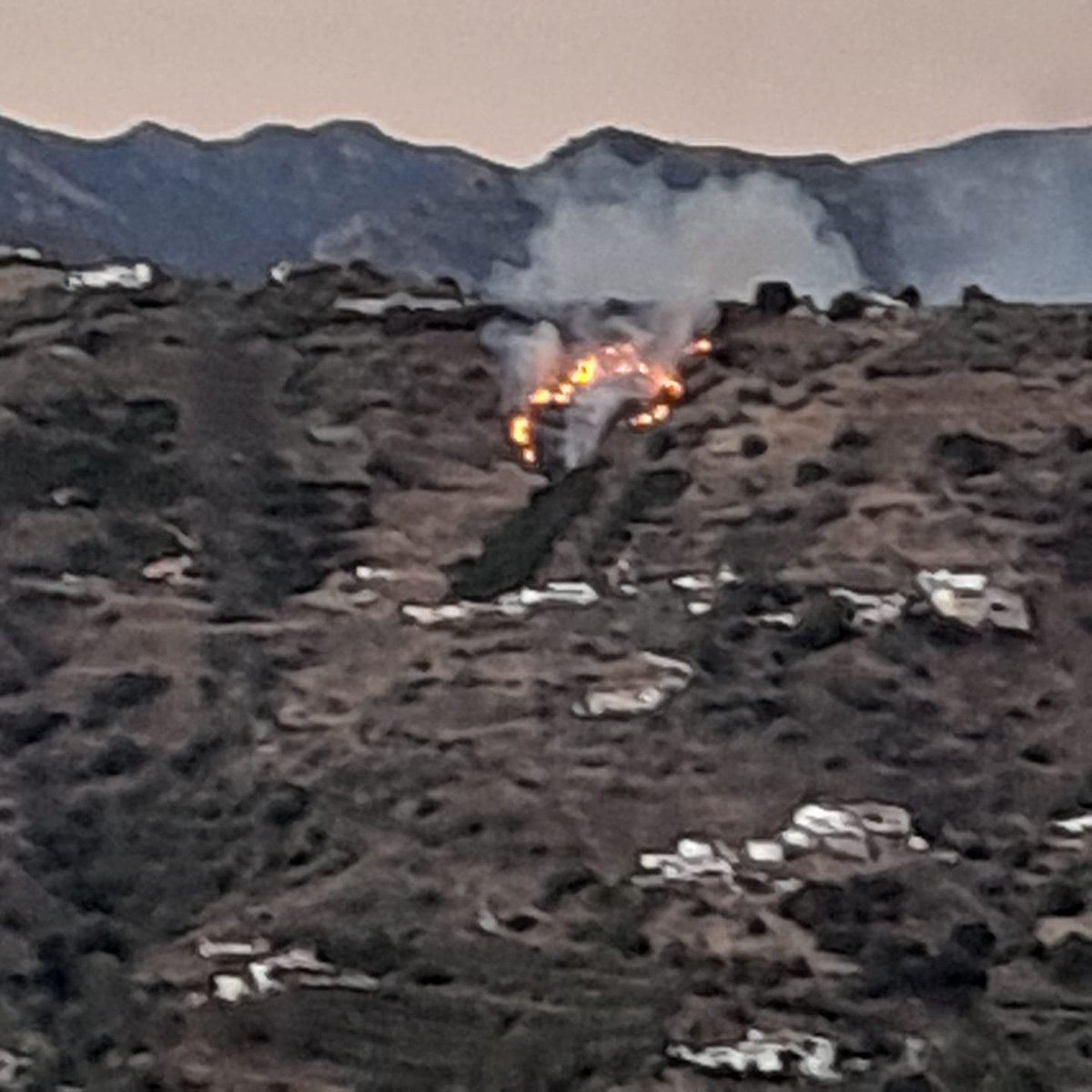 Declarado un pequeño incendio forestal entre los términos municipales de Torrox y Frigiliana