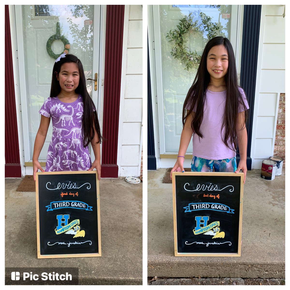 sheepi83's tweet image. First Day vs. Last Day @HamptonOaksElem