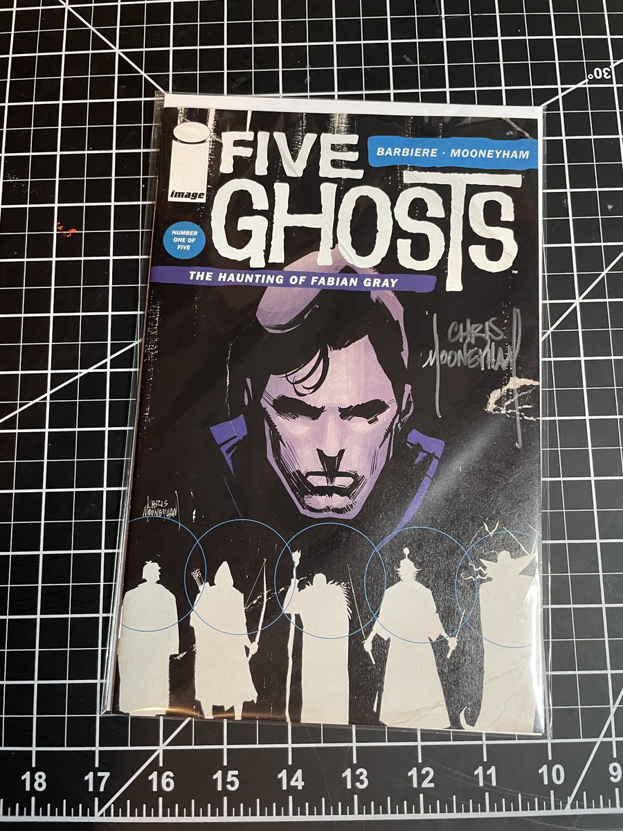 Very cool mail call today. First, from @FelixComicArt an amazingly gorgeous painted Ego by Chris Stevens, and a super cool East of West piece by @NickDragotta, with a free signed Five Ghosts comic from watching Felix’s latest unboxing vid.