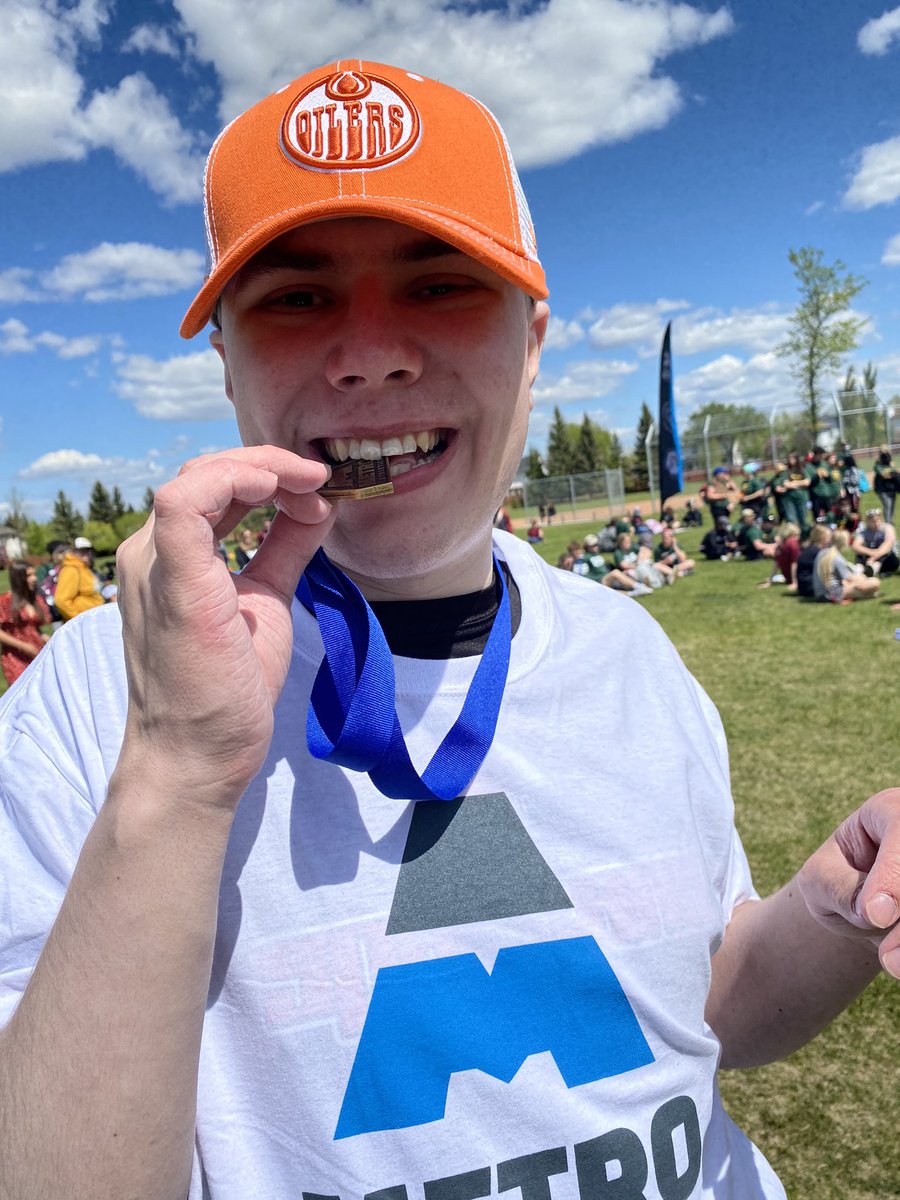 BMcNallie's tweet image. What an incredible day! Metro Athletics and @SpecialOAlberta Unified Jamboree. Our boy is a champion 🥇 #PlayUnified #Inclusion