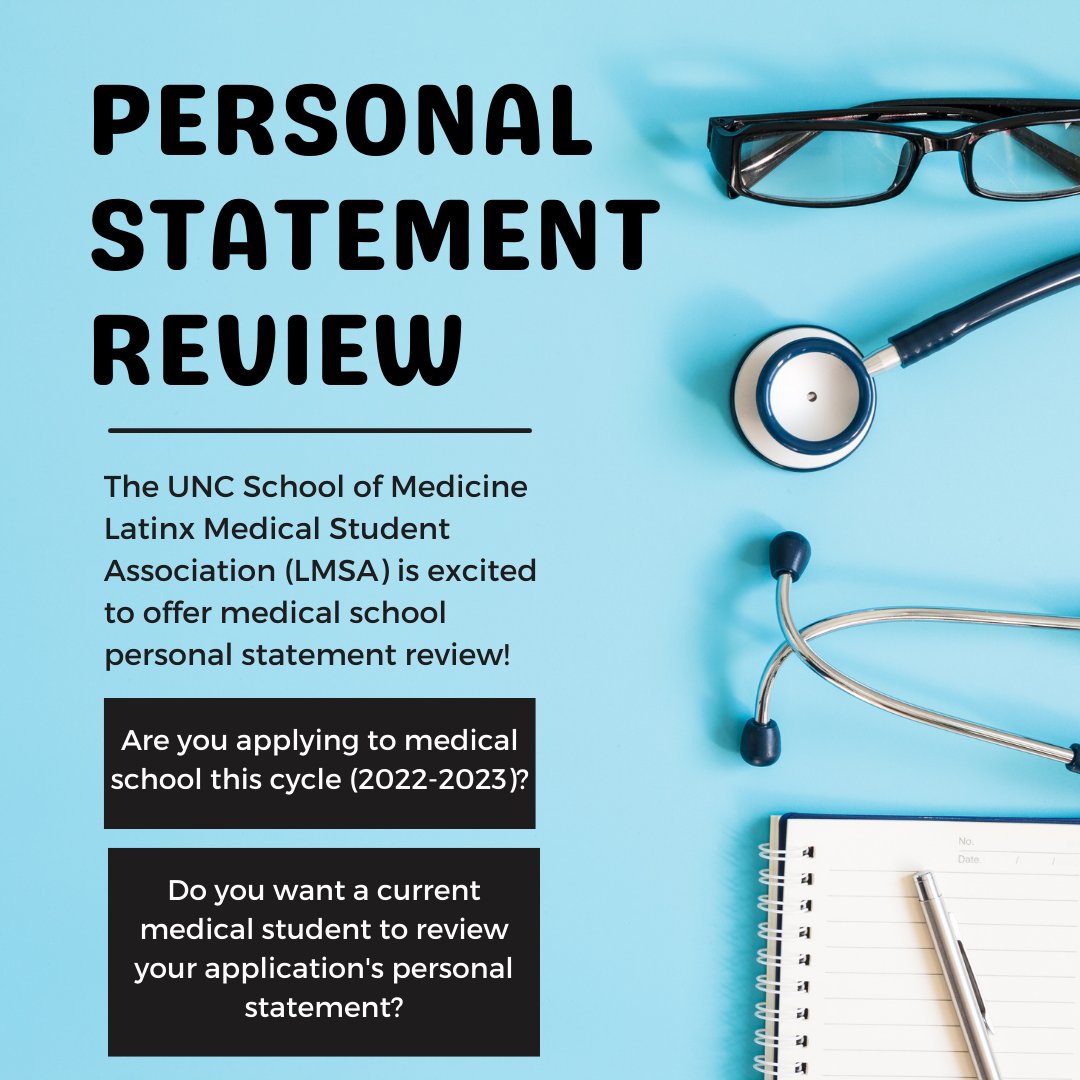 LMSA students will review personal statements that are well-developed and/or final drafts. Submit your information below at this link, and UNC LMSA will contact you to coordinate the essay review. Submit here: docs.google.com/forms/d/e/1FAI…