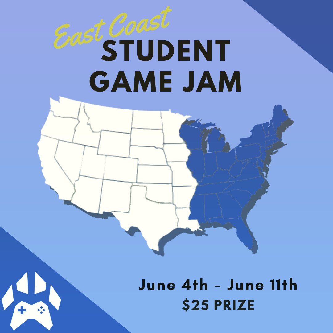 Auburn_TigerDev's tweet photo. The East Coast Student Game Jam starts June 4th!
Sign up at:
https://t.co/3LPG2Q0Zmn https://t.co/wyilaK85LZ