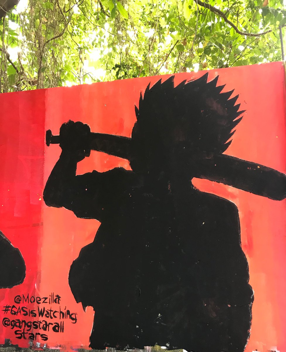 moezi11a's tweet photo. Some tape and some spraypaint is all you need to introduce the whole Corniche to @gangsterallstar. Now the streets are wondering who's this and where's he from👀

@jokerspite @Cryptovius1 @Jesture_0  @noahONFIREE @3antar_eth @0xInuarashi @0xRimuru_eth 
#WeAreGAS
#GASisWATCHING https://t.co/W96lFRsYfv