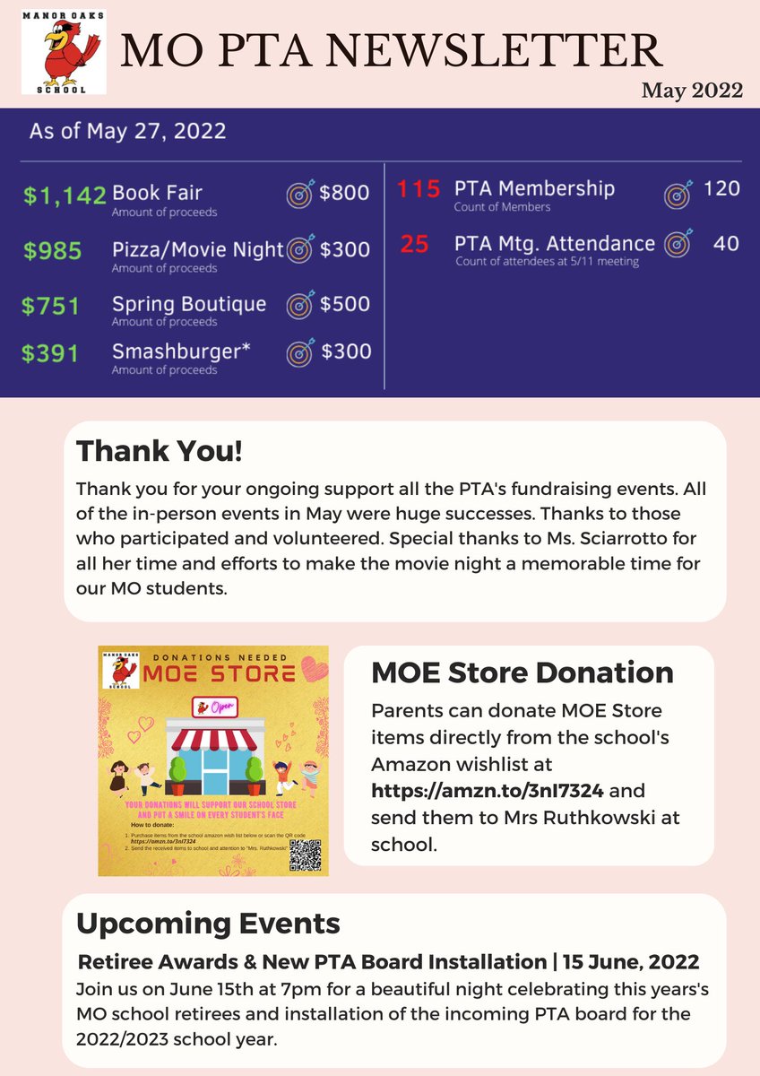 Thank you for your support as always! 
<a href="/ManorOaksNHPGCP/">Manor Oaks School</a> <a href="/NHPGCP/">Dr.JenniferMorrison-Raptis, NHPGCP Superintendent</a>