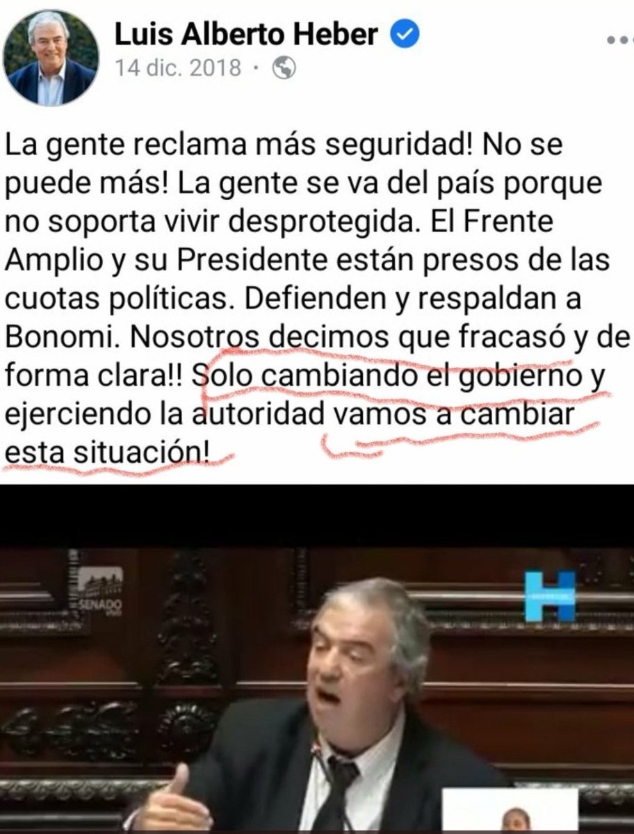 <a href="/carolina1287/">Carolina Vieira🌱🌱🌱</a> Mirá lo que decía el Ministro Heber Diciembrede 2018. Se le dió lo que él quería. Y de soluciones nada! 🙄