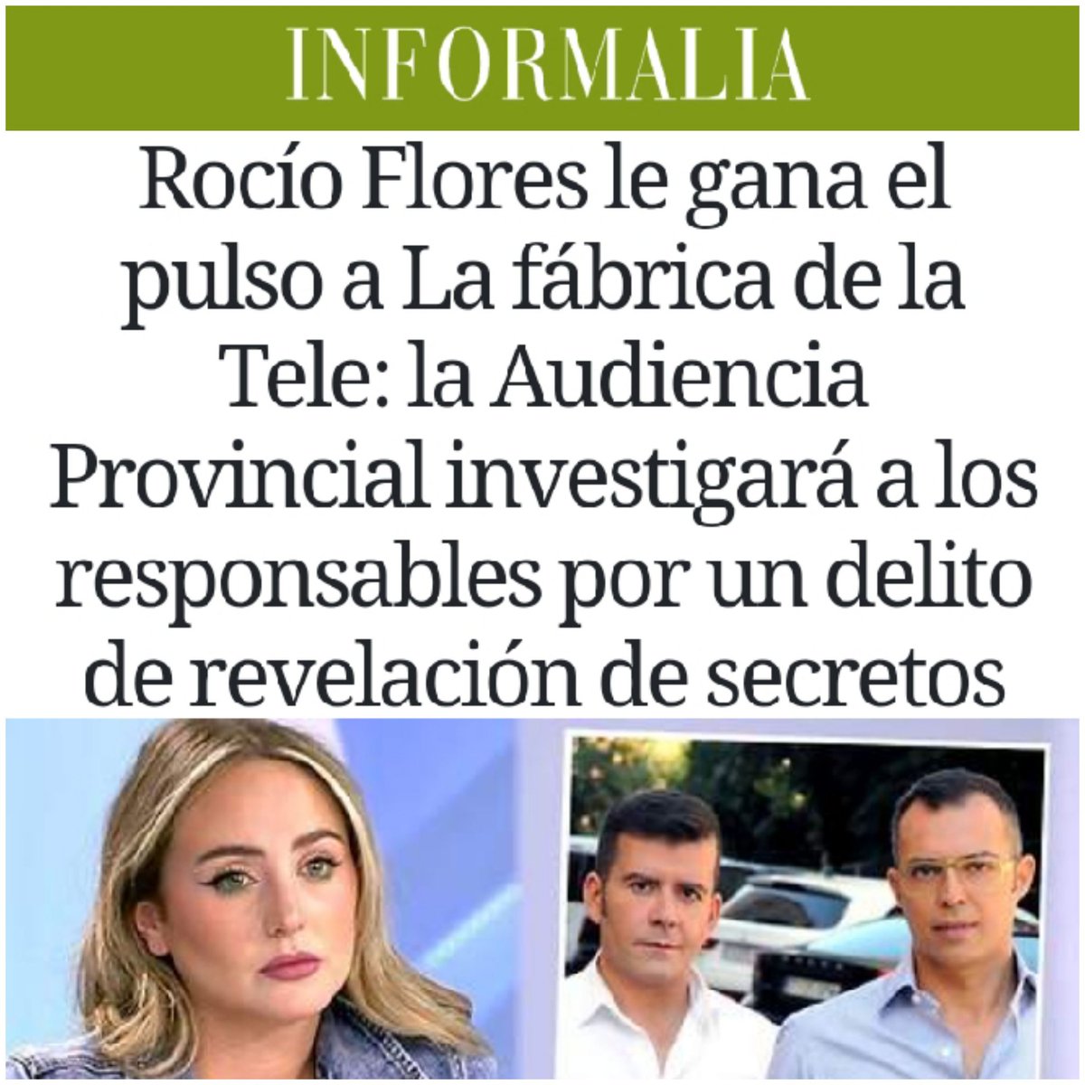 #YoMeRebelo1J
Hay que seguir dando publicidad a esta gran noticia, la justicia tarda pero llega y a los impresentables de LFDLT les crecen los enanos y los veremos, una vez más, en el banquillo de los acusados por su mala praxis e ilegalidad publicando la sentencia de una menor