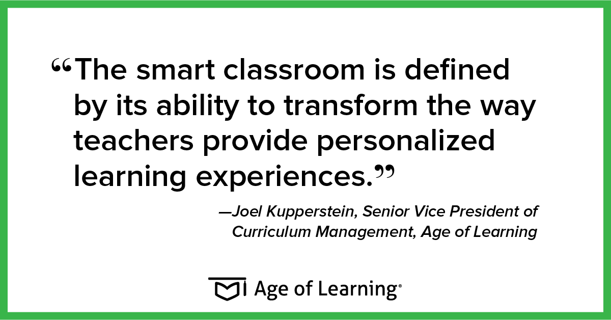 AofLSchools's tweet photo. One important element of the “smart” classroom is using tech to enable personalized instruction for every student. Joel Kupperstein, Senior Vice President of Curriculum Management at Age of Learning, shares his thoughts in @govtechnews: https://t.co/QoUI6cqozC https://t.co/nYhHQGdiTl
