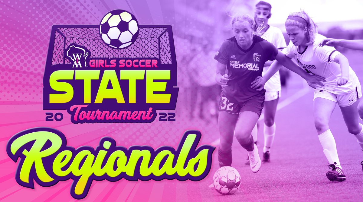 wiaawi's tweet photo. The 2022 WIAA Girls Soccer postseason kicks off today with Regional action! Good luck to all teams are you embark on the #RoadToState! ⚽️

BRACKETS ➡️ https://t.co/FMNdosbvWp #wiaasoccer https://t.co/o7p4O3jsad