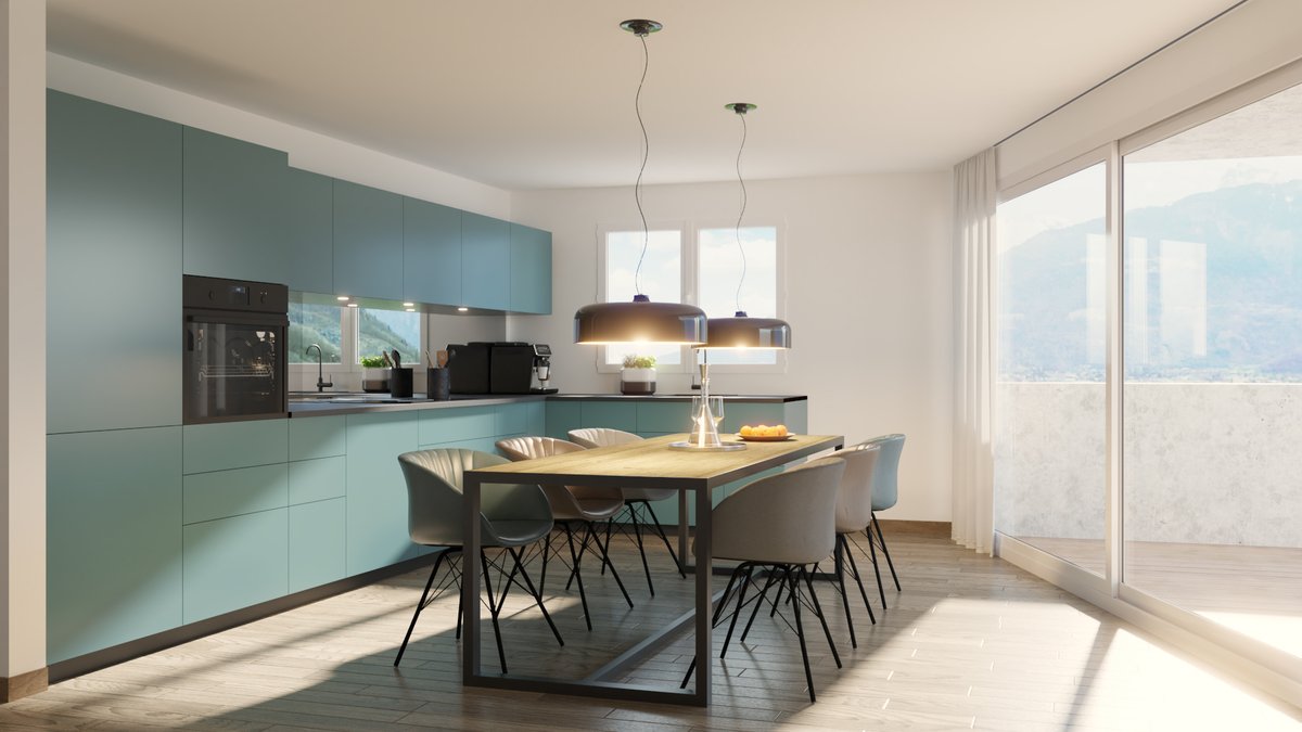 “Entre les croquis et la toile, la couleur fait foi de tout. La couleur crée l'émotion et laisse jaillir l'étincelle de la création.”
#architecture #visualization #3d #photorealism #suisse #decorationinterieur #deco 
Logiciel: #sketshup  |#photoshop
3D Visualizer : #polygvision