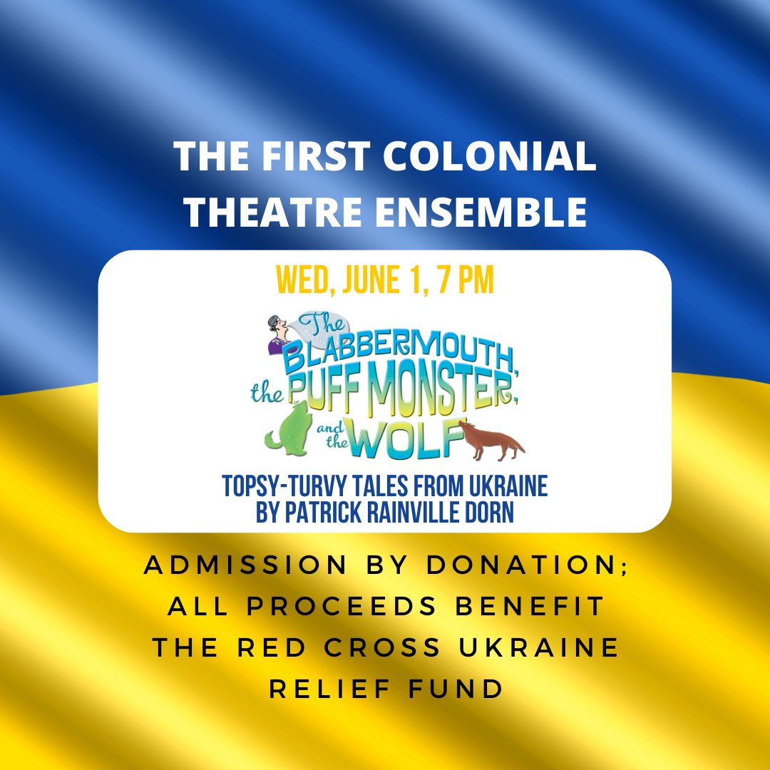 patriotplays's tweet photo. “The Blabbermouth, The Puff Monster, and the Wolf: Topsy-Turvy Tales from Ukraine” presented by Studio &amp; Performance Theatre classes Wednesday night at 7 PM! #ukrainianfolktales #schooltheatre #springplay #classshowcase #westandwithukraine https://t.co/krjpLfe7RQ