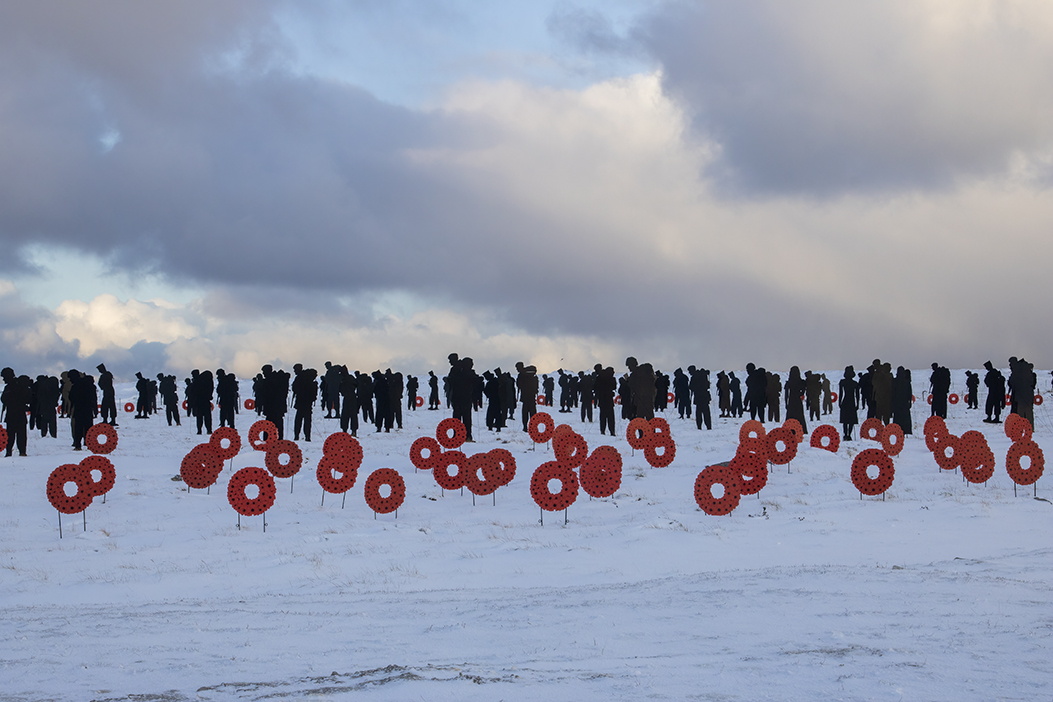 The @standingwgiants display in the #Falklands. #Falklands40 #standingwithgiants