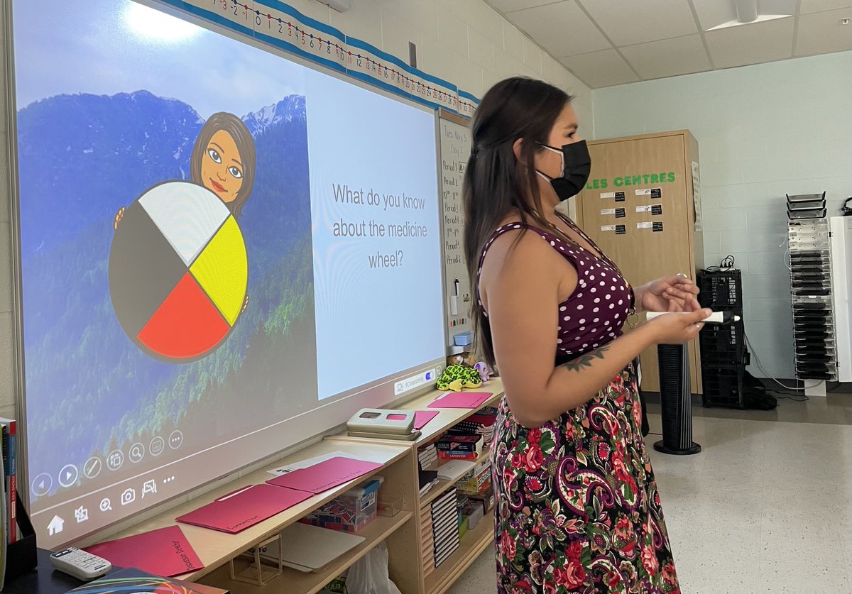 EastCitySchool's tweet photo. Miigwech to @KPRIndigenous Department for making it possible for our Intermediate students to connect with Autumn, one of KPR’s Indigenous Grad Coaches! #FeelingBalanced
#PreparingForHighSchool https://t.co/hsDP2xw5p4