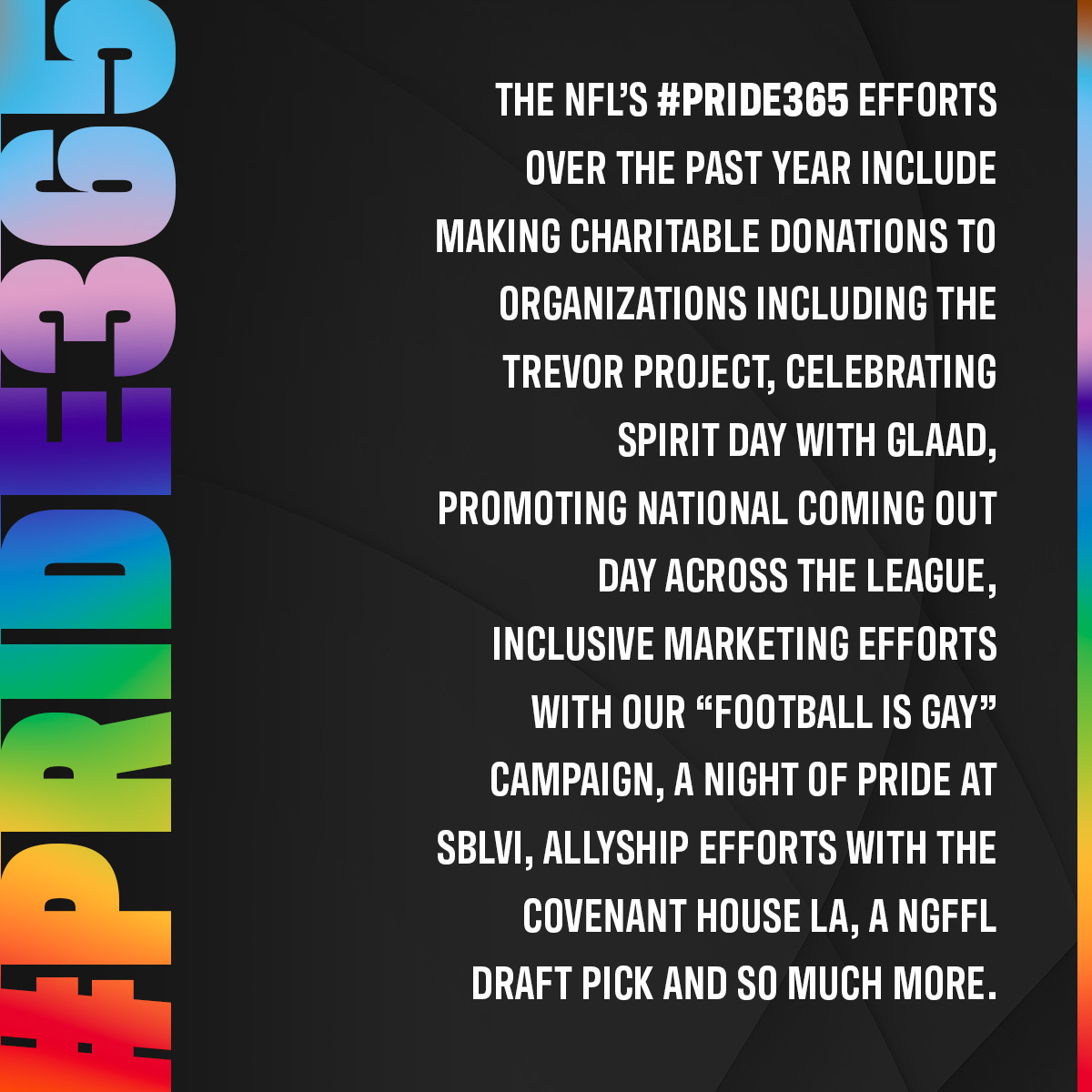 NFL's tweet photo. 🏈🏳️‍🌈 https://t.co/W4MJu5yXdw
