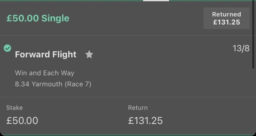 Pricepal_'s tweet photo. So…
We keep the run going with 2 winners to add to below list:
Tuscan Cloud 2/1 🥇
Forward Flight 13/8 🥇
That’s 7 winners from 11 selections in 4 days. Hottest tipster in the game. Followers are making bank. Retweet this if you want the selections for tomorrow 🔥 https://t.co/WYjMnnH3Hv
