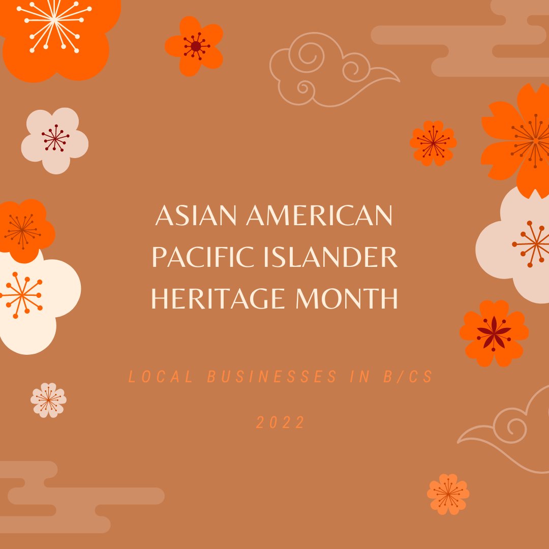 TAMUWRC's tweet photo. With AAPI Heritage Month coming to an end, we gathered together some local restaurants and stores Aggies can proudly support! Did we miss a place? Shout them out in the comments!

#WRC #TAMU #AAPIheritagemonth https://t.co/JK5UzbguKi