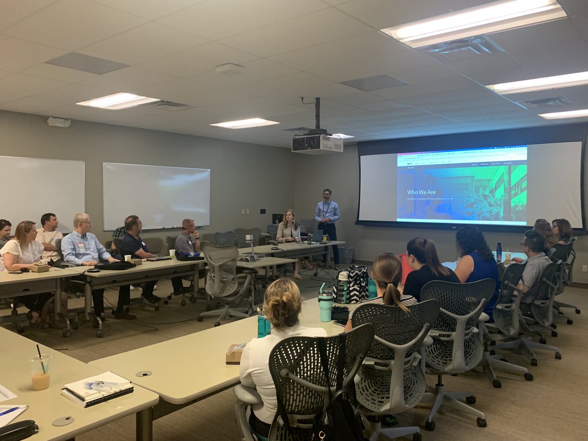 JohnDeWalle's tweet photo. Amazing first day! @AfftonSchools and @MehlvilleSD collaborated on a grant to provide its educators an opportunity to learn about Geospatial Information Systems. Thank you @Esri and @LindenwoodU for hosting us, and sharing so much info, resources and opportunities in GIS in STL. https://t.co/f5cZcxlhog