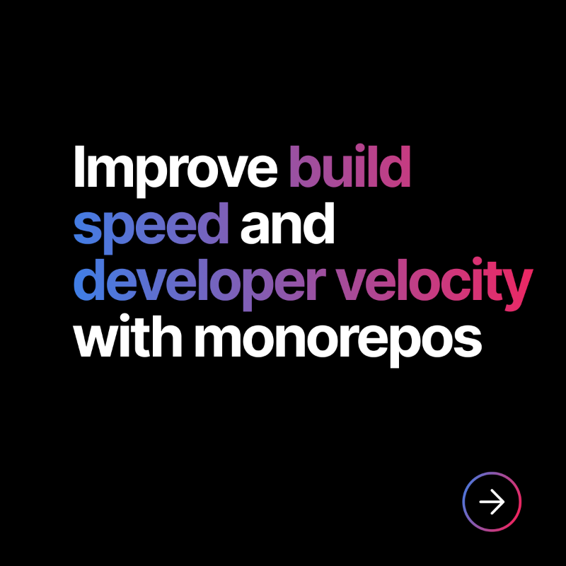 vercel's tweet photo. Monorepos should make your life easier, not harder.

Overcome the four most common monorepo challenges to collaborate better, improve build performance, and ship faster.