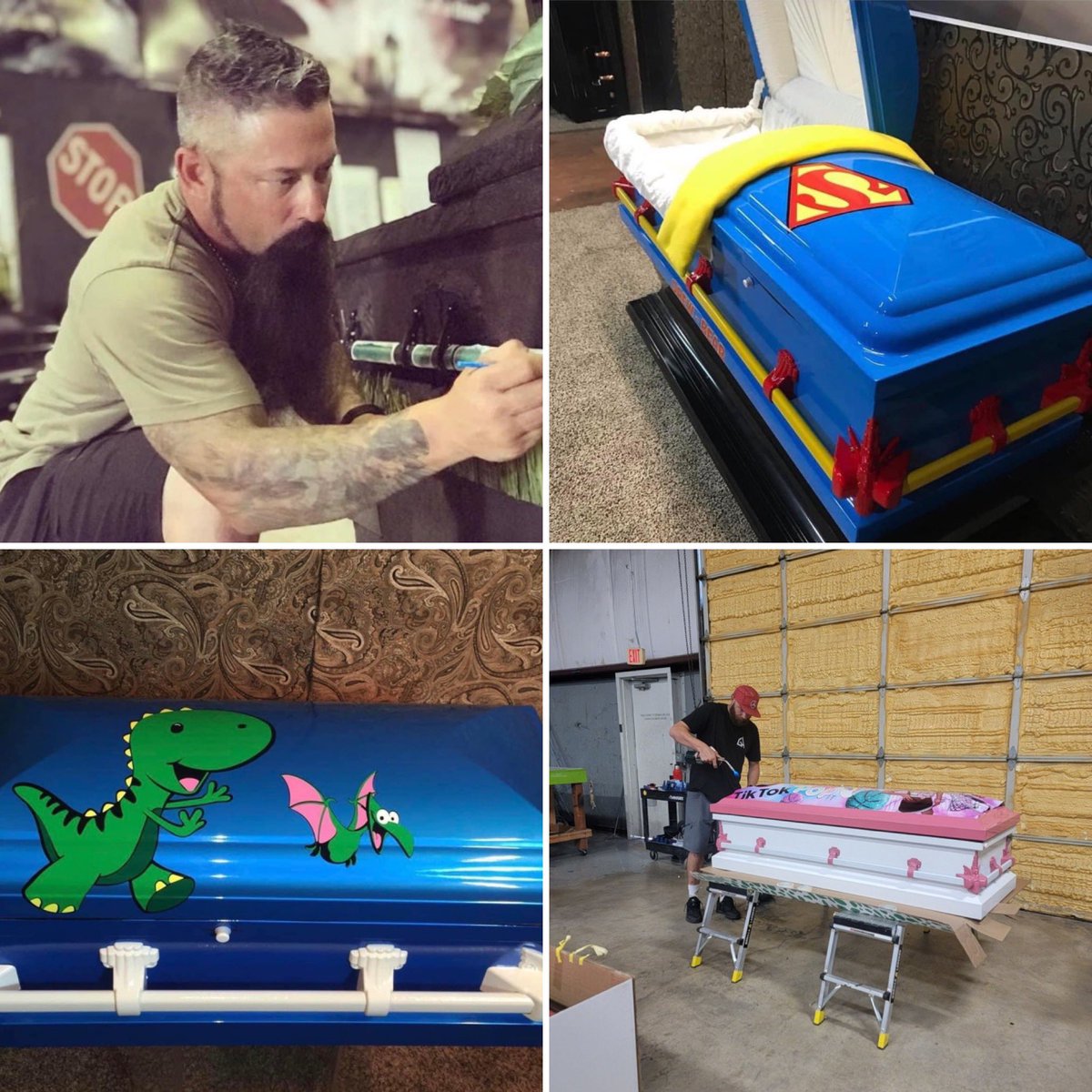 So touched by #TreyGaynem’s kindness. He’s making customized caskets for the #Uvalde victims. He visited the families last week so each casket’s personalized w/their interests.

Instead of lockers or bedrooms adorned with their favorite things, these kids are getting coffins.💔