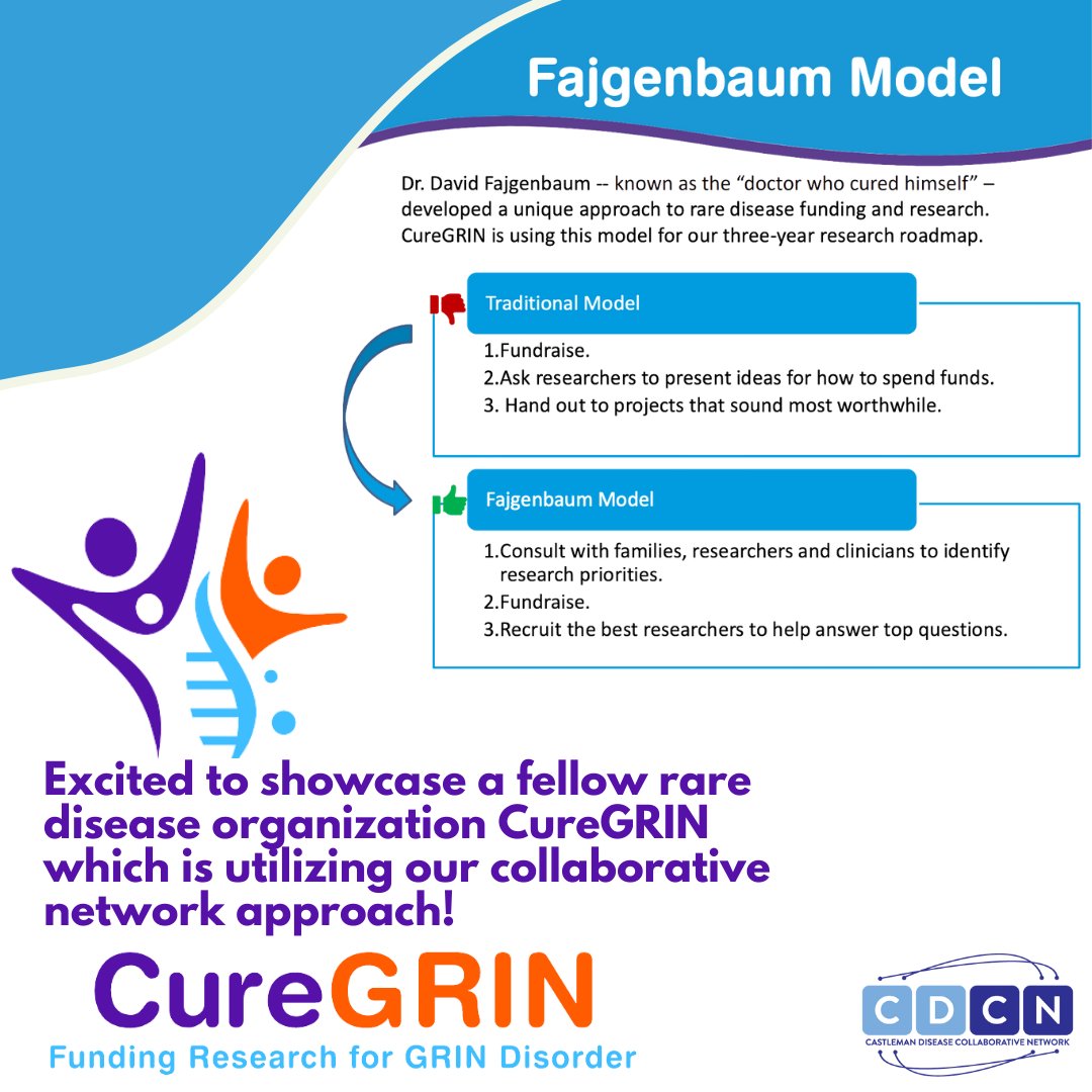 The CDCN’s worked has impacted other rare diseases through sharing our innovative Collaborative Network Approach to find cures for patients faster and involve the whole community. We are proud to feature @CureGRIN and their work to cure GRIN Disorder.