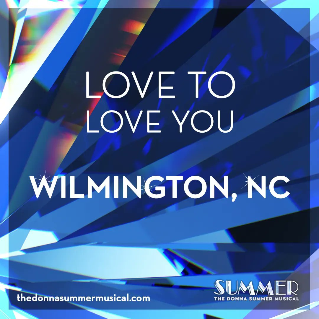The Wilson Center will be our next stop June 1-2 in Wilmington, NC. We hope you're prepared to get all glammed up and are ready for "90 minutes of pure bliss." There's never enough Donna Summer party fun! #summerontour #donnasummermusical @wilsoncentercfcc