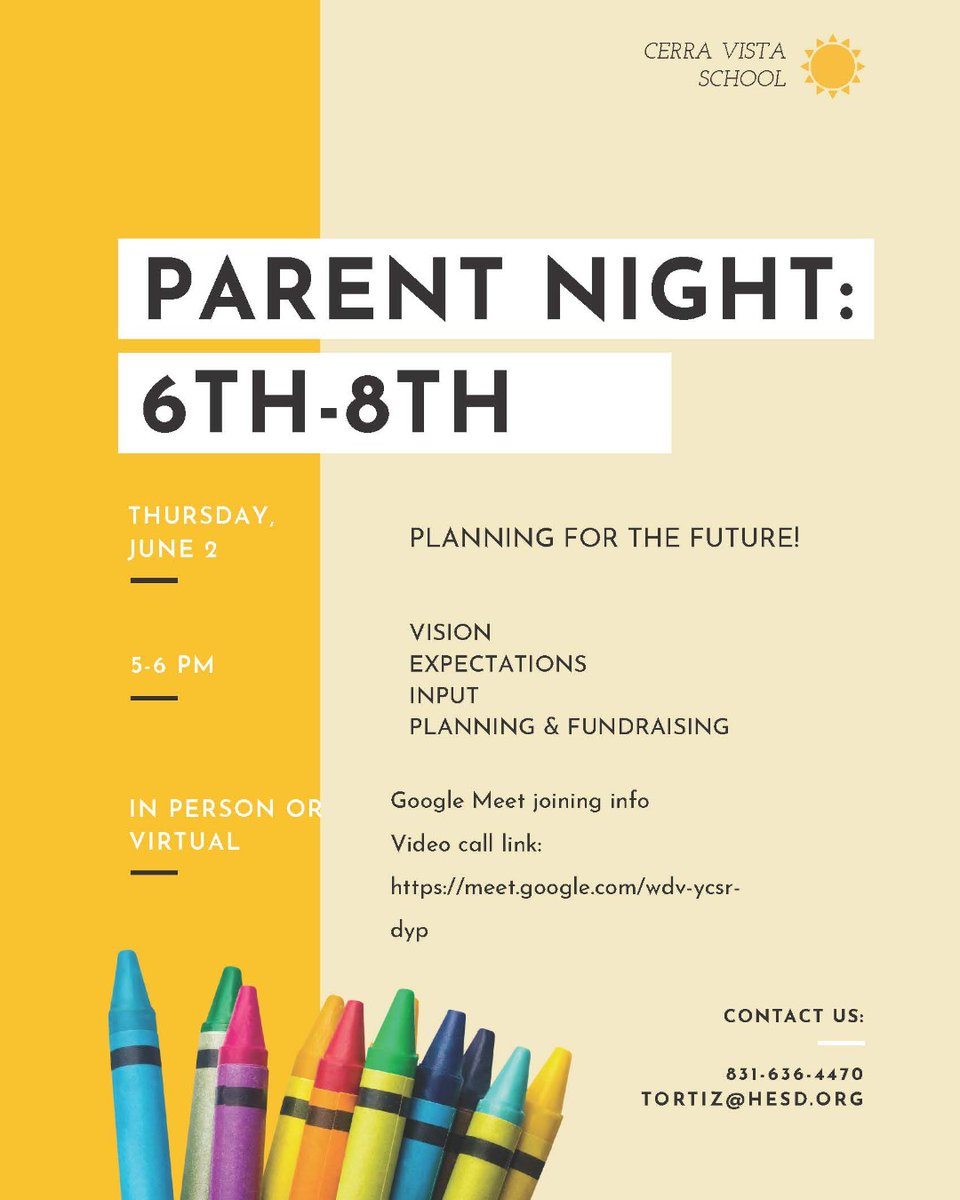 SharkCV's tweet photo. Cerra Vista 2022-2023 6th, 7th, &amp; 8th grade parents are invited to participate. https://t.co/rzIRlIdxom