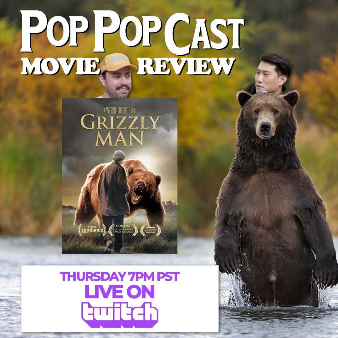 Join us Live on Twitch this Thursday as we review the movie Grizzly Man(free on YouTube). It’s going to be a rip roaring good time 🐻🕺Twitch.tv/okshappyhour
