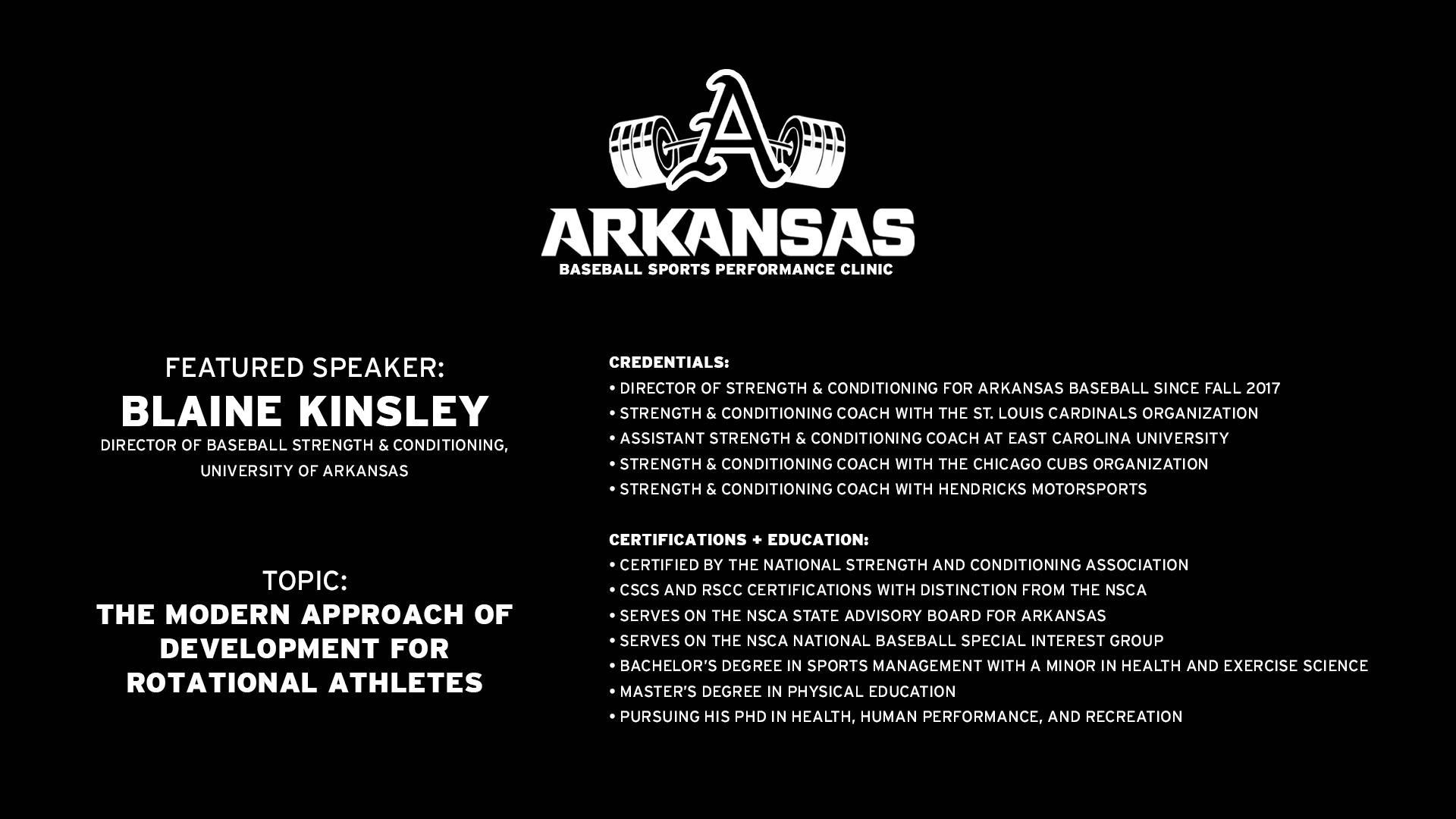 Arkansas Baseball Player Development on Twitter "Sports Nutrition for