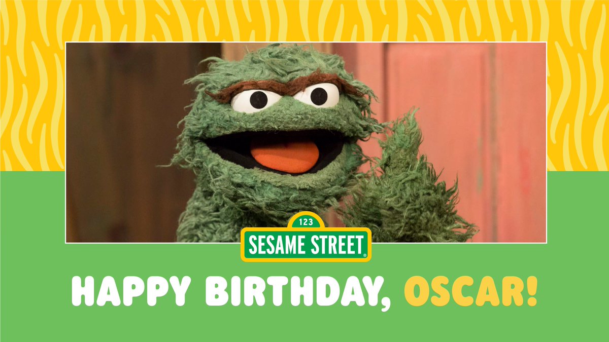 sesamestreet's tweet photo. Wishing the messiest, grimiest, noisiest birthday to our friend @OscarTheGrouch! We hope you have a miserable day! #HappyBirthdayOscar https://t.co/NMrTao9NVq