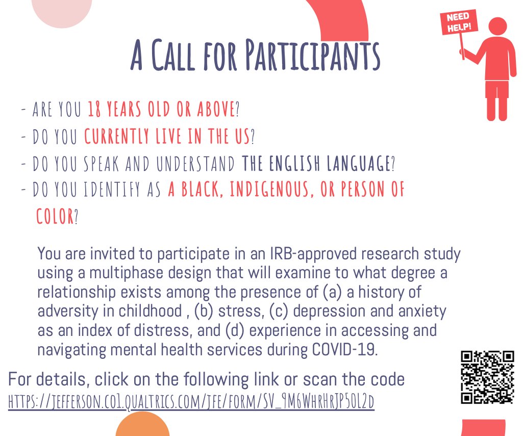 Check out this important research study in the CTC program! If you are interested, please reach out to Dr. Yoon Suh Moh at yoonsuh.moh@jefferson.edu or click the link here! You can also use the QR code as well! Please share! erson.co1.qualtrics.com/jfe/form/SV_9M…