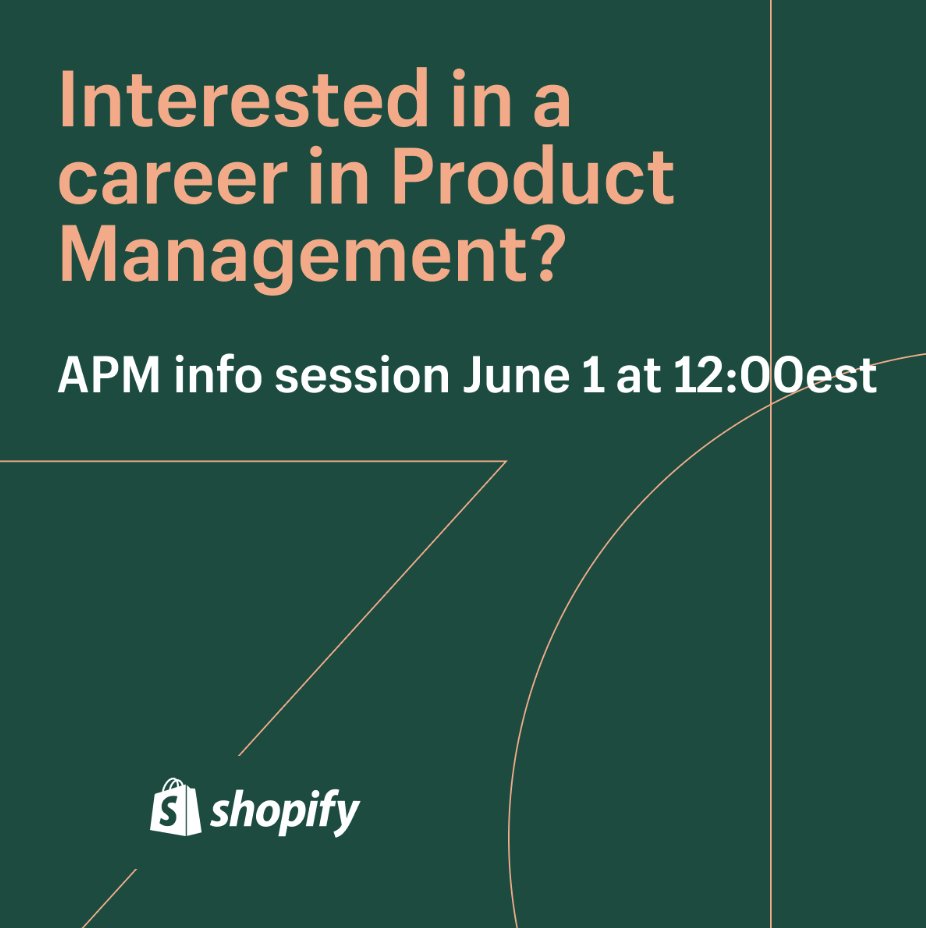 theveronicavan's tweet photo. Are you passionate about product and making the future of commerce better for everyone?  Come learn how you can make it a career at our Apprentice Product Management info session on June 1, 2022 at 12:00pm EST. RSVP to secure your spot! #product #jobs #apm
https://t.co/Wu7Ql5YEPk https://t.co/pvYMmsMJBf