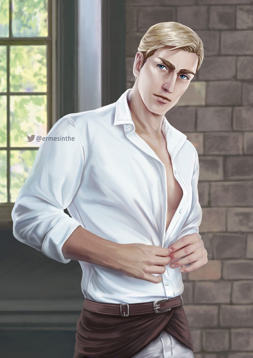 ermesinthe's tweet photo. "How about some private sparring, Levi?"

(heyyy, it's the first day of summer, let it be hot! ☀️)
#erwinsmith #エルヴィン・スミス #eruri https://t.co/UofIi06uEL