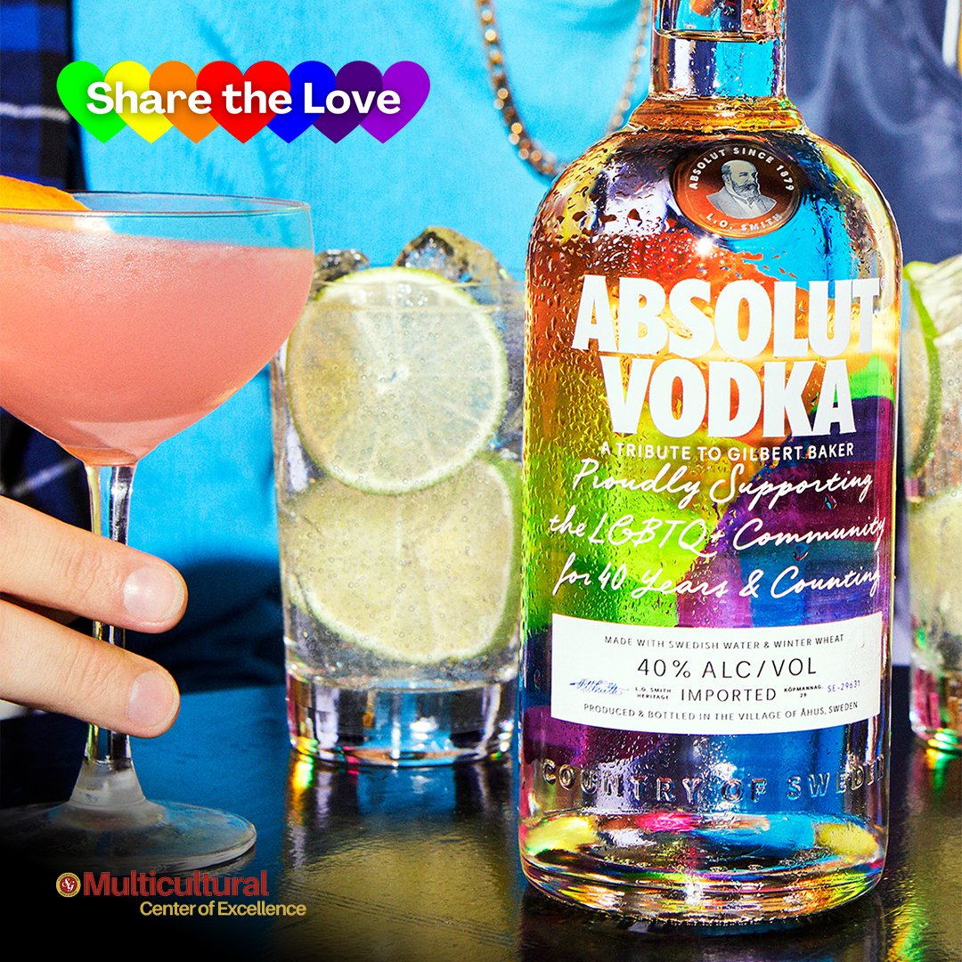 SGWineSpirits's tweet photo. Since the early 1980s, #ABSOLUT has proudly supported the LGBTQ+ community. This year is no different as @AbsolutUS launched its #OutAndOpen initiative dedicated to protecting and ensuring the future of LGBTQ+ spaces. ✨🏳️‍🌈 Shop now: https://t.co/rMqyuctt27. #ShareTheLove https://t.co/Rr7daL0WI6
